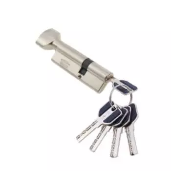 Механизм цилиндровый перфорированный, ключ-ключ, 35мм, матовый никель