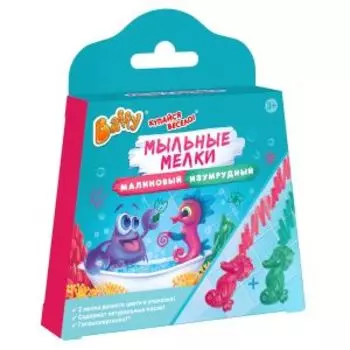 Мелки мыльные детские Baffy, 2 шт, малиновый/изумрудный