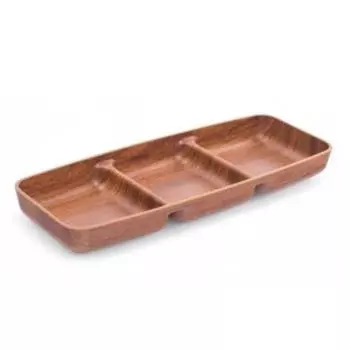 Менажница Attribute Madera Noche, 3 секции, 10х26 см, пластик