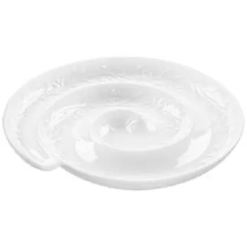 Менажница Веточки-цветочки Улитка, 24 см, фарфор