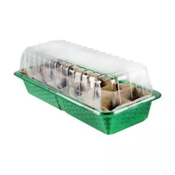 Мини-парник для рассады, 12 ячеек, зеленый