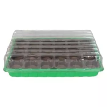 Минипарник для выращивания рассады с торфяными таблетками, 24 таблетки, кассета, лоток, крышка