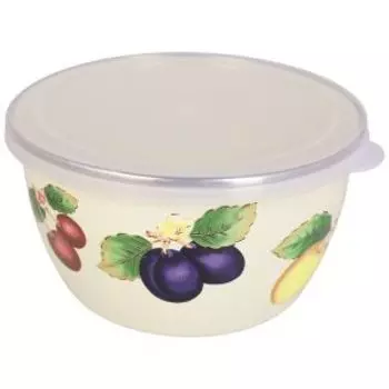 Миска с крышкой Metrot Фруктовое ассорти, 1.1 л, эмаль