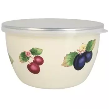 Миска с крышкой Metrot Фруктовое ассорти, 1.7 л, эмаль