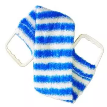 Мочалка для тела Antella массажная, 10х60 см, жесткая, с ручками, нейлон