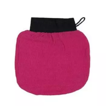 Мочалка для тела Banika, 20.5х14 см, вискоза, рукавица Кесе, розовая