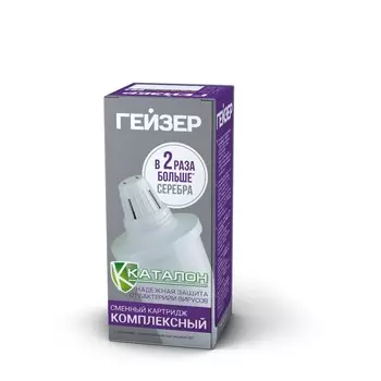 Модуль сменный к кувшинам Гейзер Аргентум плюс, 6.5х6.5х15 см, 300 л