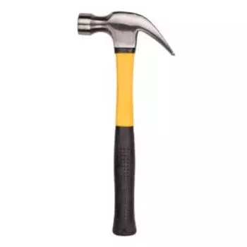 Молоток-гвоздодер BIBER, фибергласовая рукоятка, 600г