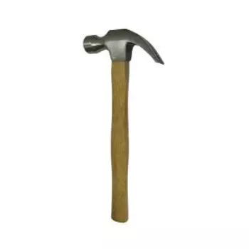 Молоток-гвоздодер BIBER с деревянной ручкой, 600г