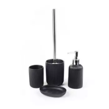 Мыльница Плиссе, керамика, черный