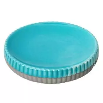 Мыльница Плиссе, керамика, голубой