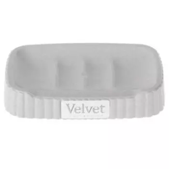 Мыльница Velvet, 138х87х25 мм, светло-серый