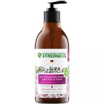 Мыло жидкое Synergetic Цветущий инжир и лотос, 380 мл, парфюмированное