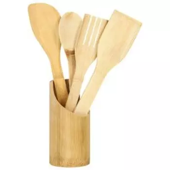 Набор аксессуаров для кухни Д, 5 предметов, бамбук