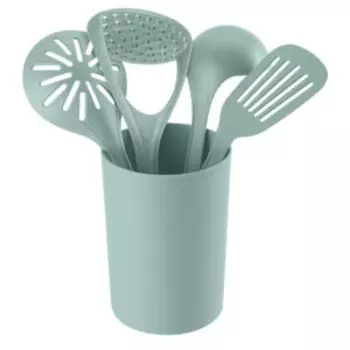 Набор аксессуаров для кухни Madre Terra, 5 предметов, светло-голубой, пластик