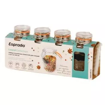 Набор банок для специй Esprado Laurel, 4 шт, 140 мл, стекло