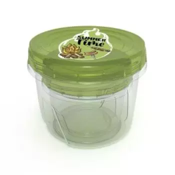 Набор банок Summer time, 2 шт, 300/700 мл, пластик