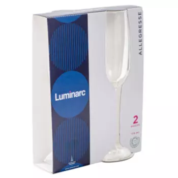 набор бокалов д/шампанского LUMINARC Allegresse 2шт, 175 мл, стекло