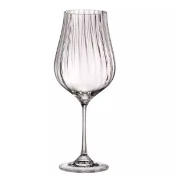 набор бокалов д/вина Crystal Bohemia VIREO OPTIC 650 мл, 2 шт, стекло