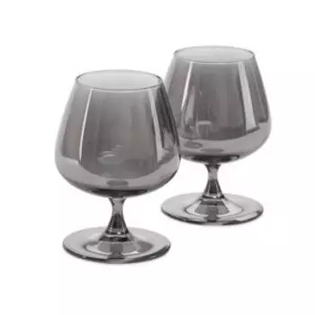 Набор бокалов для коньяка Сияющий Графит, 2 шт, 410 мл, стекло