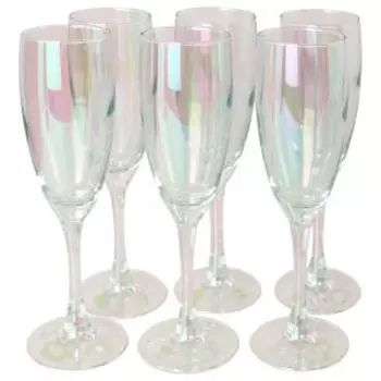 Набор бокалов для шампанского Изумруд, 6 шт, 170 мл, стекло