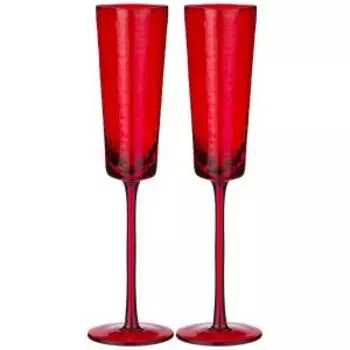 Набор бокалов для шампанского Lefard Rocky Red, 2 шт, 180 мл, стекло