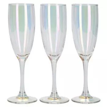 Набор бокалов для шампанского Лиловая дымка, 3 шт, 170 мл, стекло