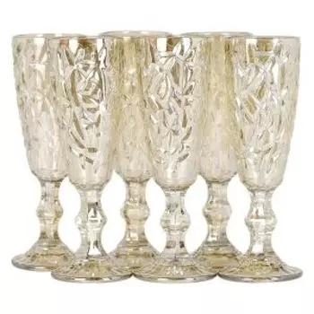 Набор бокалов для шампанского Медовые, 6 шт, 170 мл, стекло