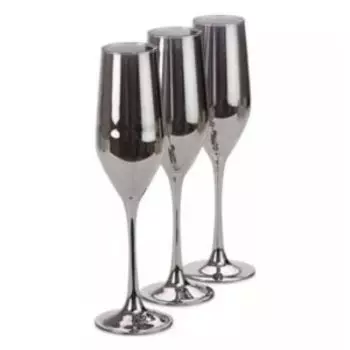 Набор бокалов для шампанского Селест Сияющий Графит, 6 шт, 160 мл, стекло