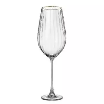 Набор бокалов для вина Columba Optic Отводка золото, 2 шт, 500 мл, стекло