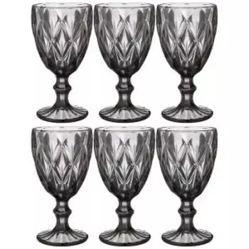 Набор бокалов для вина Ромбо, 6 шт, 320 мл, стекло