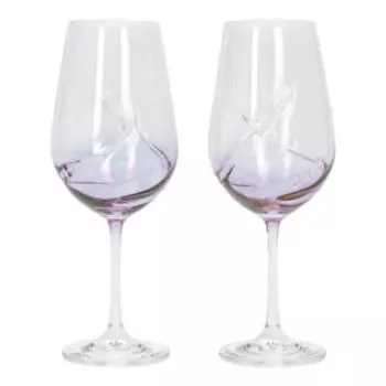 Набор бокалов для вина Турбуленция, 2 шт, 550 мл, прозрачно-фиолетовый стекло