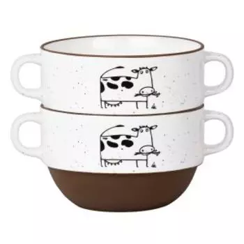 Набор бульонниц Esprado Aldea, 2 шт, 600 мл, фарфор