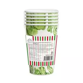 Набор бумажных одноразовых стаканов Бургер, 6 шт, 200 мл, бумажные