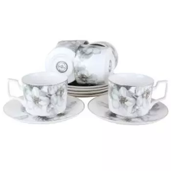 Набор чайный Apple bloom, 12 предметов, 230 мл, фарфор