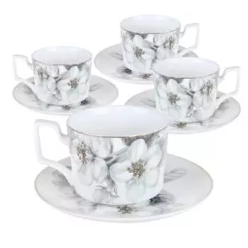 Набор чайный Apple bloom, 8 предметов, 230 мл, фарфор