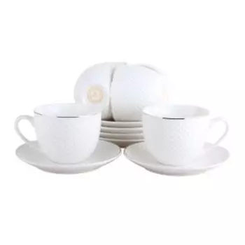 Набор чайный Даймонд, 12 предметов, 200 мл, фарфор