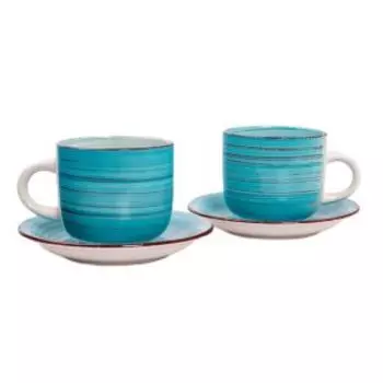 Набор чайный Domenik Laguna, 4 предмета, 350 мл, керамика