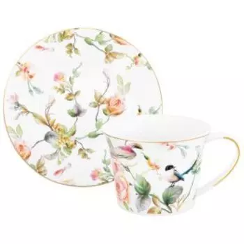 Набор чайный Elan Gallery Певчие птички, 12 предметов, фарфор