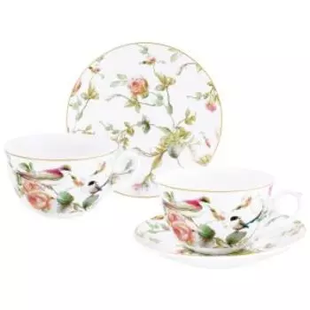 Набор чайный Elan Gallery Певчие птички, 250 мл, фарфор