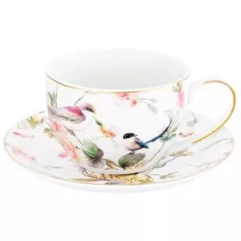 Набор чайный Elan Gallery Певчие птички, 4 предметы, 250 мл, фарфор