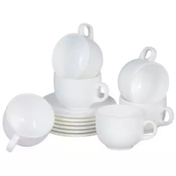 Набор чайный Lavenir White, 12 предметов, 210 мл, стеклокерамика