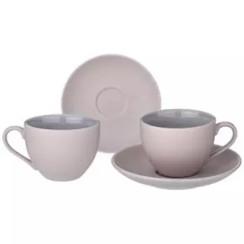 Набор чайный Lefard Trendy, 2 персоны, 4 предмета, 260 мл, фарфор