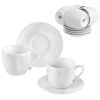 Набор чайный Розы, 12 предметов, фарфор