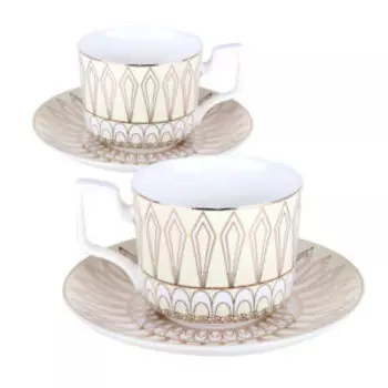 Набор чайный Sunshine, 4 предмета, 230 мл, фарфор