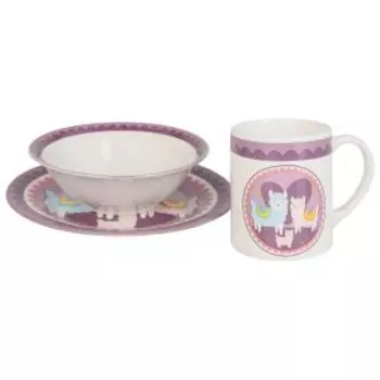 Набор детской посуды Lavenir Альпаки, 3 предмета, фарфор