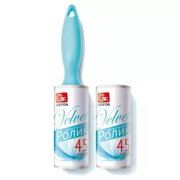 Набор для чистки одежды Grifon: ролик + сменный блок, 90 листов