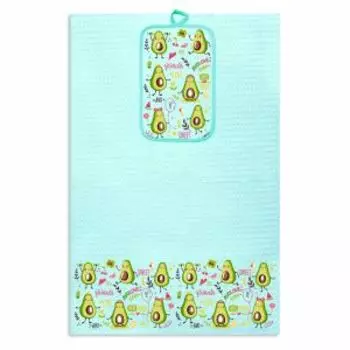 Набор для кухни Авокадо, 2 шт, хлопок, шелкография, в ассортименте