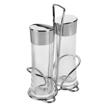 Набор для масла/уксуса Metaltex на подставке, 2 шт, стекло