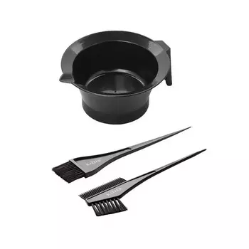 Набор для окрашивания волос Kaizer, ванночка + 2 кисти для краски